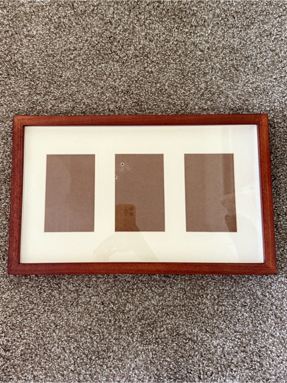 Pottery Barn Wood Gallery Frame | 4x6 Triple Frame | Warm Wood Minimalist Decor